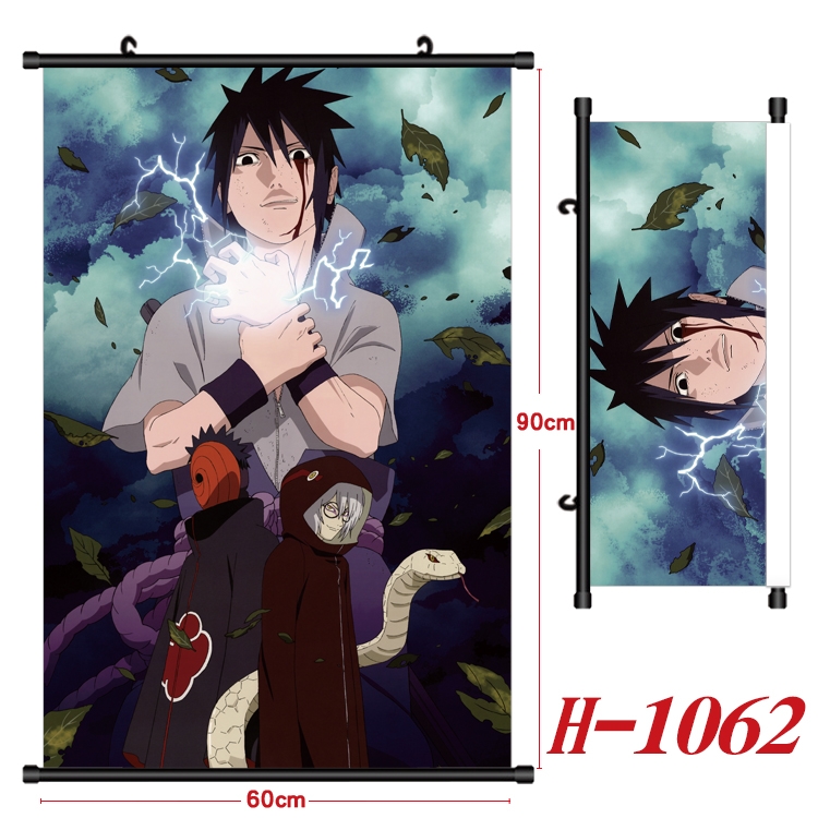 Naruto  Anime Black Plastic Rod Canvas Painting 60X90CM H1062