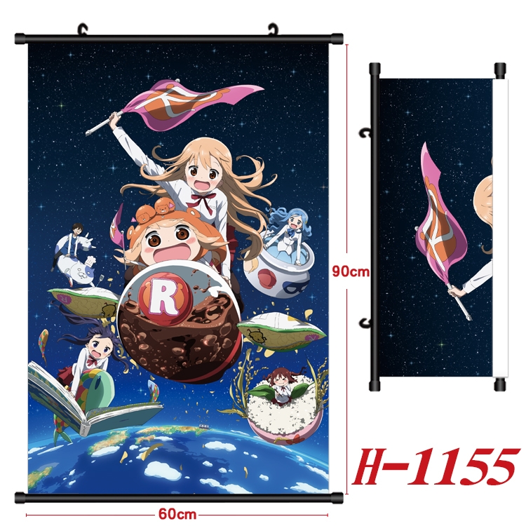 Himouto! Umaru-chan  Anime Black Plastic Rod Canvas Painting 60X90CM H1155