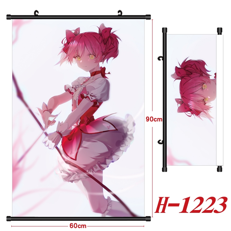 Magical Girl Madoka of the Magus  Anime Black Plastic Rod Canvas Painting 60X90CM  H1223