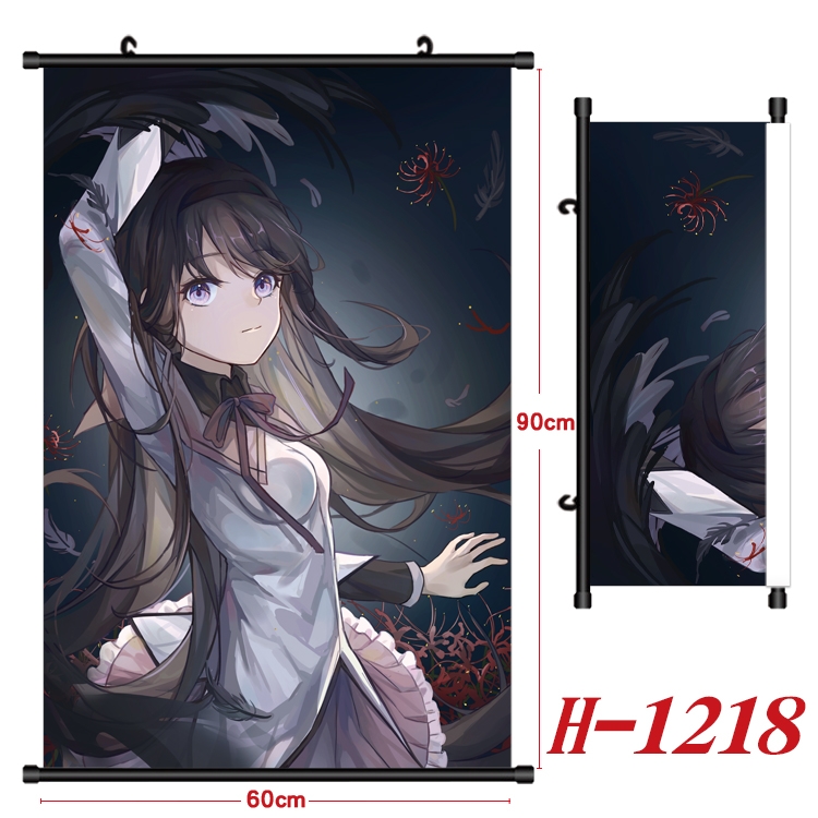 Magical Girl Madoka of the Magus  Anime Black Plastic Rod Canvas Painting 60X90CM  H1218