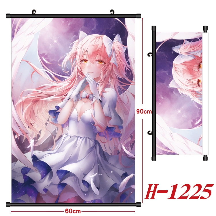 Magical Girl Madoka of the Magus  Anime Black Plastic Rod Canvas Painting 60X90CM  H1225