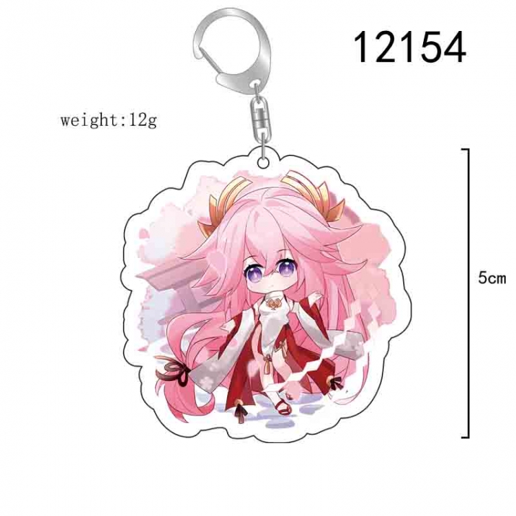 Genshin Impact Anime acrylic Key Chain  price for 5 pcs  12154