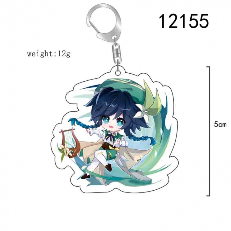 Genshin Impact Anime acrylic Key Chain  price for 5 pcs  12155