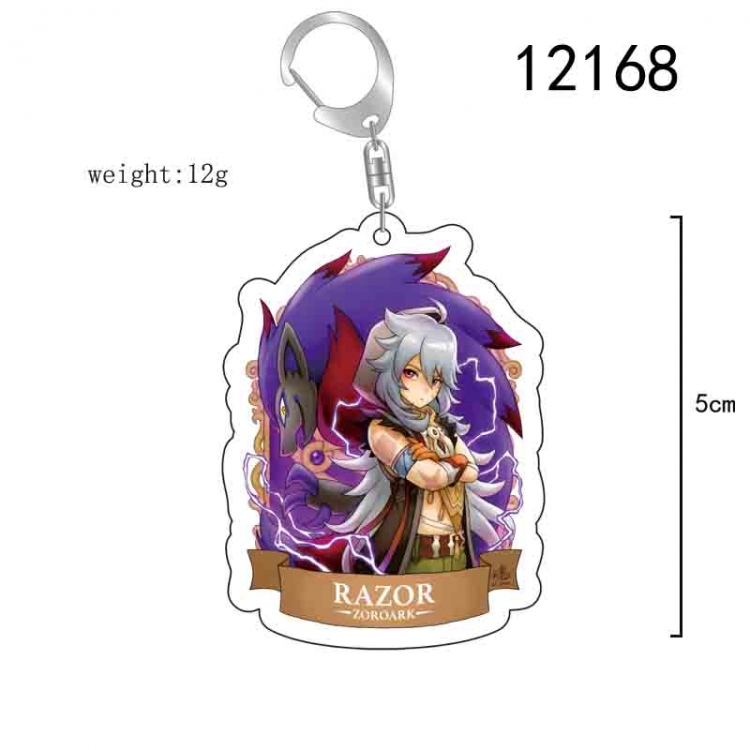 Genshin Impact Anime acrylic Key Chain  price for 5 pcs 12168