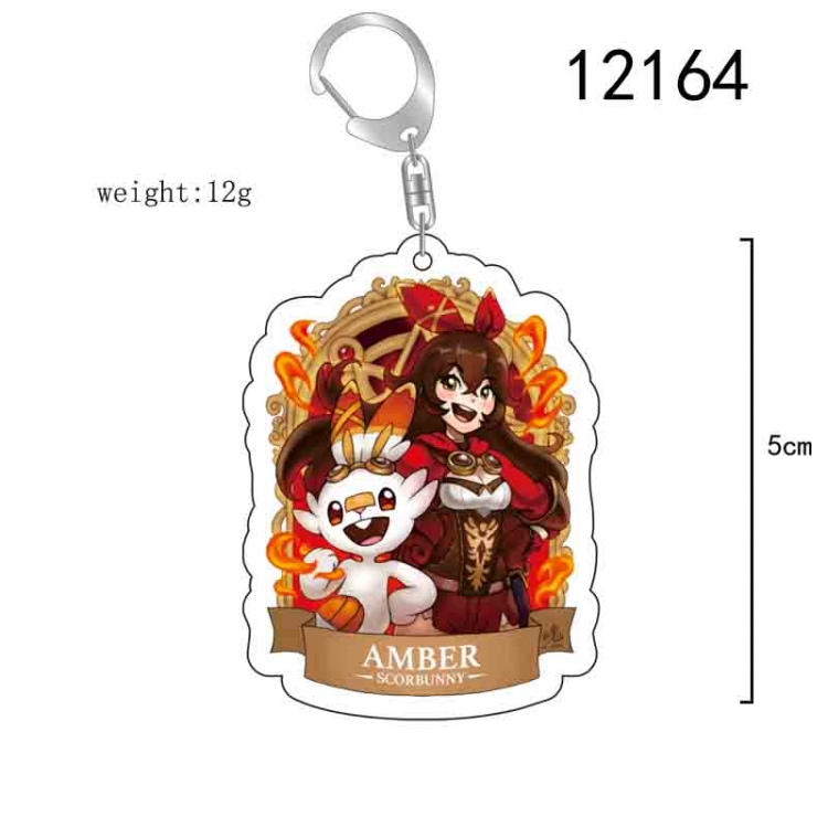 Genshin Impact Anime acrylic Key Chain  price for 5 pcs  12164