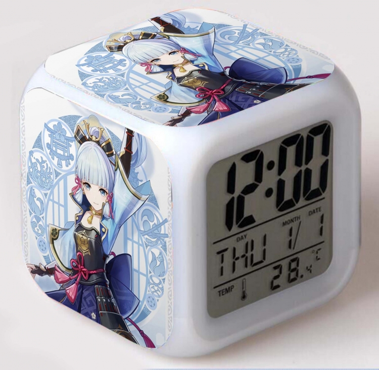 Genshin Impact  Colorful mood color changing boxed alarm clock