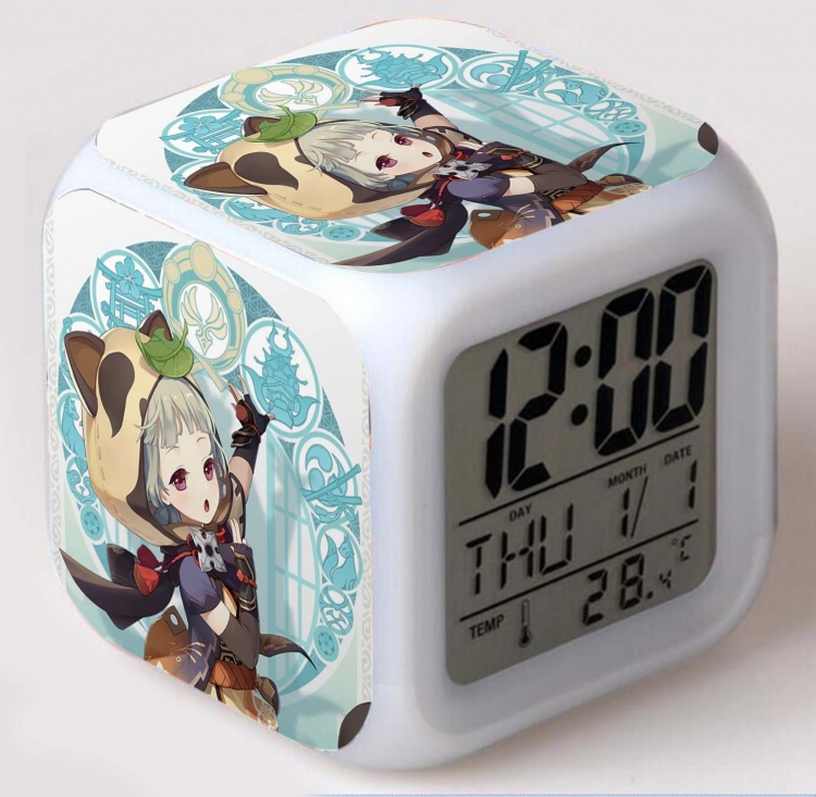 Genshin Impact  Colorful mood color changing boxed alarm clock