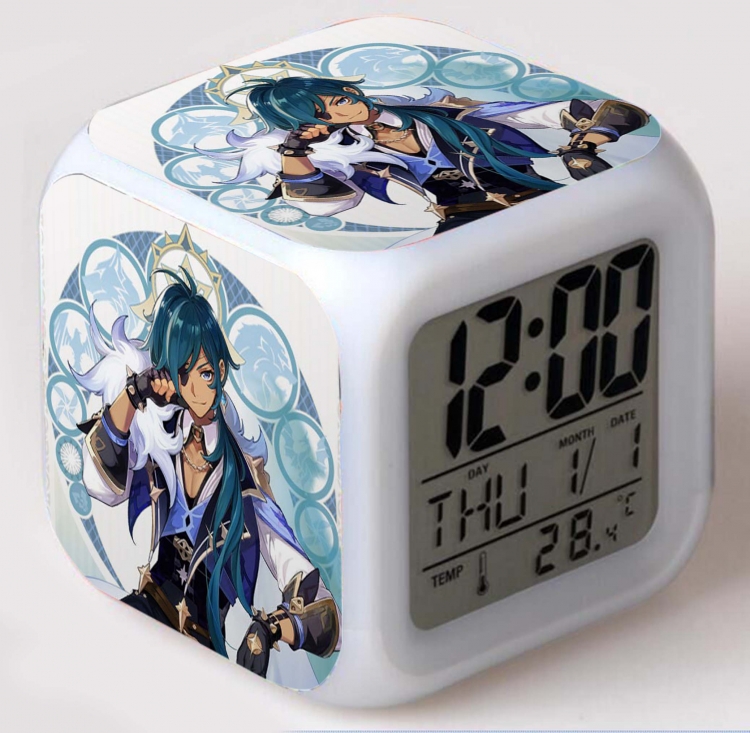 Genshin Impact  Colorful mood color changing boxed alarm clock