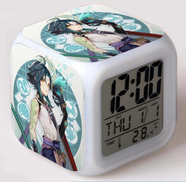 Genshin Impact  Colorful mood color changing boxed alarm clock