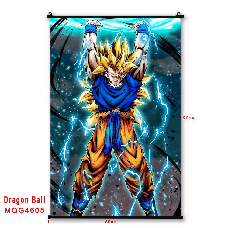DRAGON BALL black Plastic rod Cloth painting Wall Scroll 60X90CM  MQG-4605