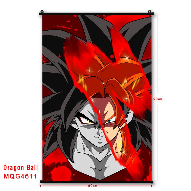 DRAGON BALL black Plastic rod Cloth painting Wall Scroll 60X90CM MQG-4611