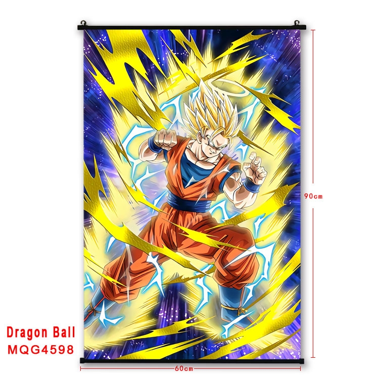 DRAGON BALL black Plastic rod Cloth painting Wall Scroll 60X90CM MQG-4598