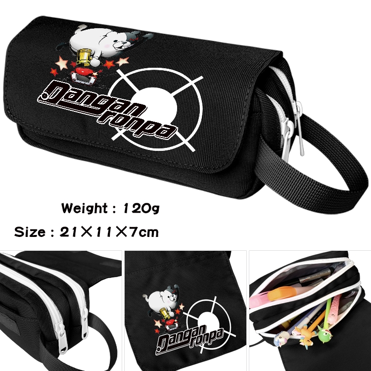  Dangan-Ronpa Anime Multifunctional Waterproof Canvas Portable Pencil Bag Cosmetic Bag 20x11x7cm