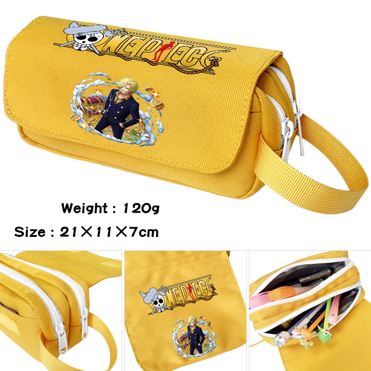 One Piece Anime Multifunctional Waterproof Canvas Portable Pencil Bag Cosmetic Bag 20x11x7cm