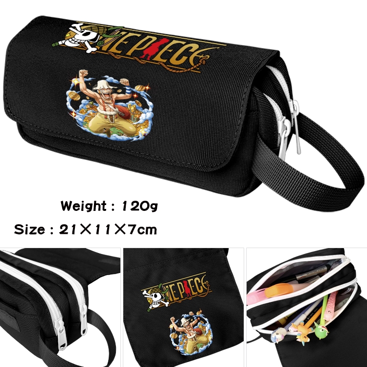 One Piece Anime Multifunctional Waterproof Canvas Portable Pencil Bag Cosmetic Bag 20x11x7cm