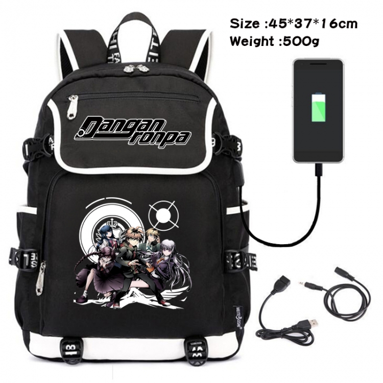 Dangan-Ronpa Anime data backpack backpack student school bag 45X37X16CM