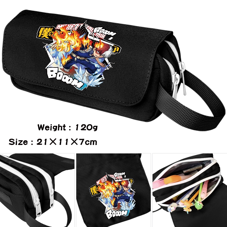 My Hero Academia Anime Multifunctional Waterproof Canvas Portable Pencil Bag Cosmetic Bag 20x11x7cm