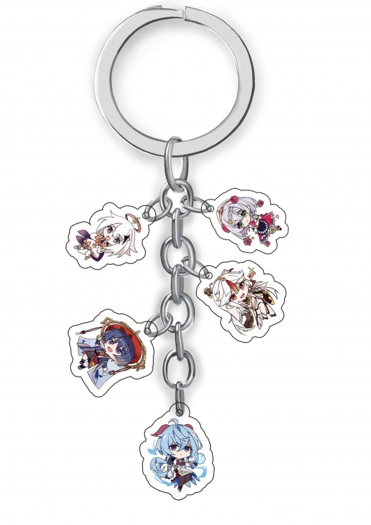 Genshin Impact  Anime acrylic Key Chain price for 5 pcs  A330