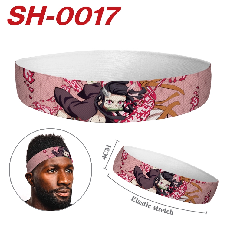 Demon Slayer Kimets Anime Stretch Sports Sweatband price for 5 pcs SH0017
