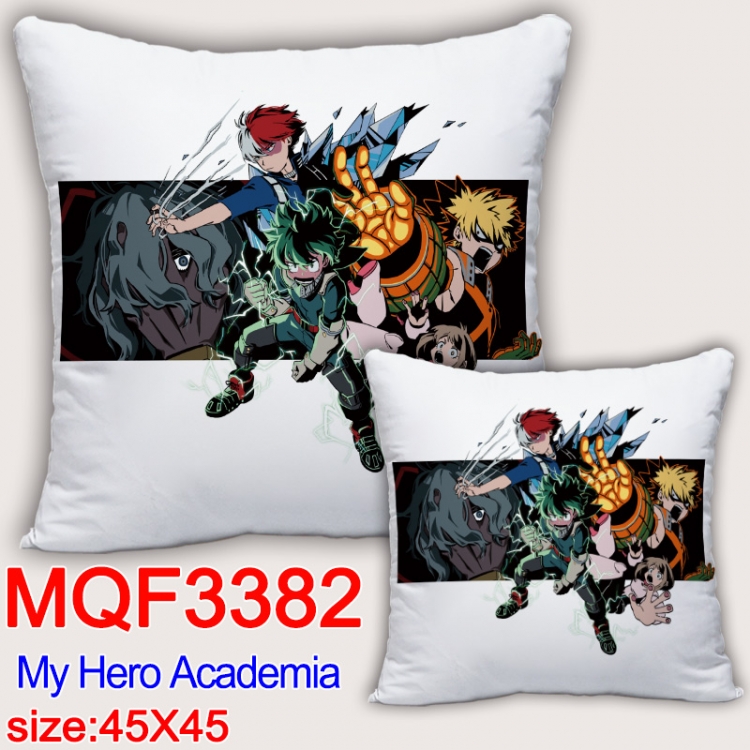 My Hero Academia Anime square full-color pillow cushion 45X45CM NO FILLING  MQF-3382