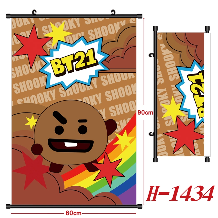 BTS  Black Plastic Rod Canvas Painting 60X90CM H-1434