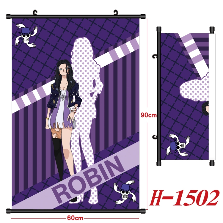 One Piece Anime Black Plastic Rod Canvas Painting 60X90CM H-1502