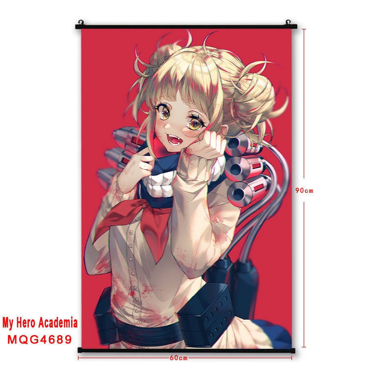 My Hero Academia black Plastic rod Cloth painting Wall Scroll 60X90CM  MQG-4689