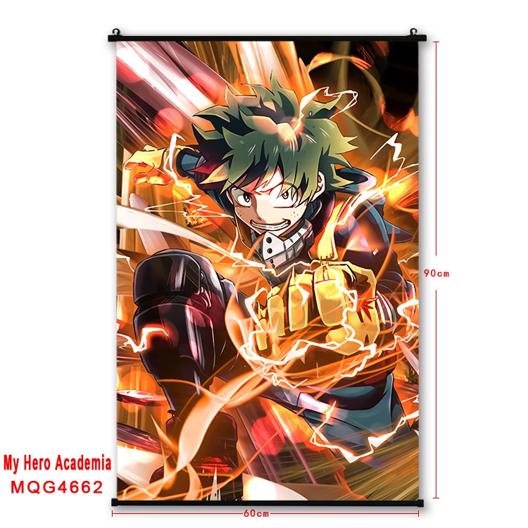 My Hero Academia black Plastic rod Cloth painting Wall Scroll 60X90CM MQG-4662