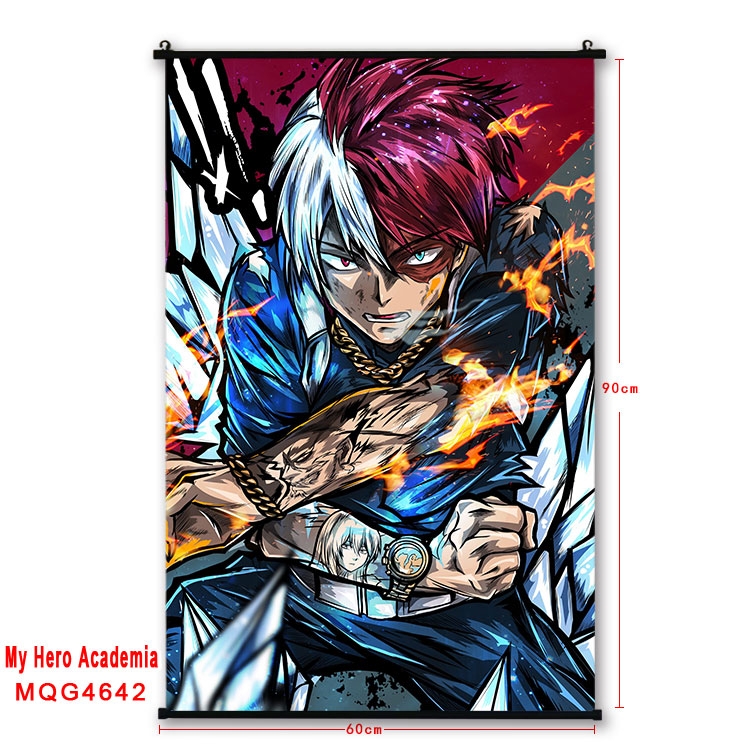 My Hero Academia black Plastic rod Cloth painting Wall Scroll 60X90CM MQG-4642