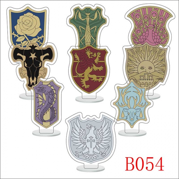 Black clover  Anime Character acrylic Small Standing Plates  Keychain 6cm a set of 9 B054