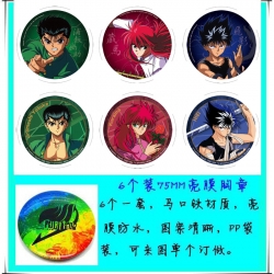 YuYu Hakusho Anime round Badge...