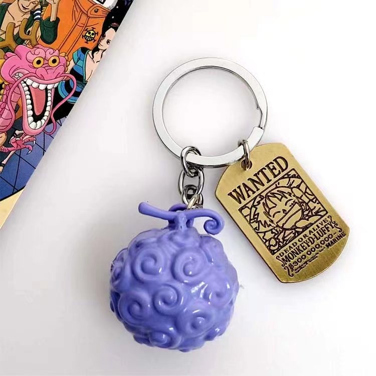 One Piece Anime cartoon 2 pendant keychain bag pendant