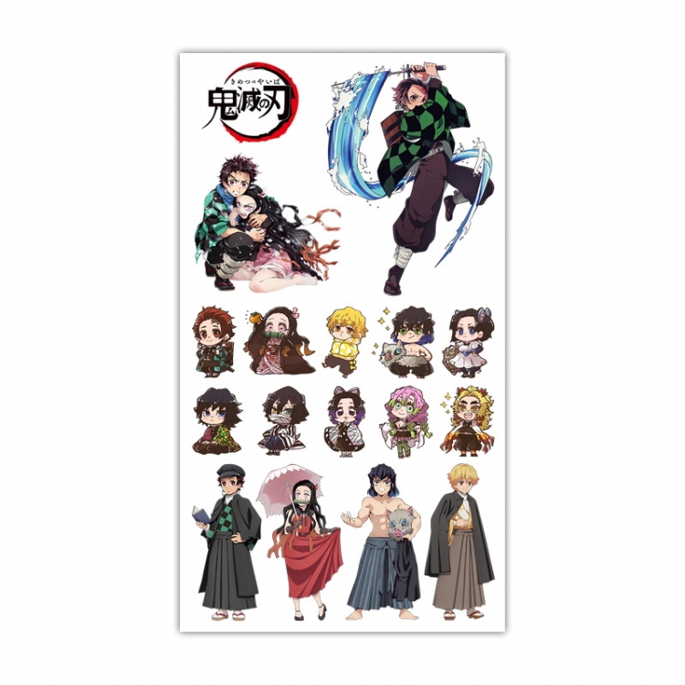 Demon Slayer Kimets Anime Mini Tattoo Stickers Personality Stickers 10.6X6.1CM 100 pieces from the batch style B