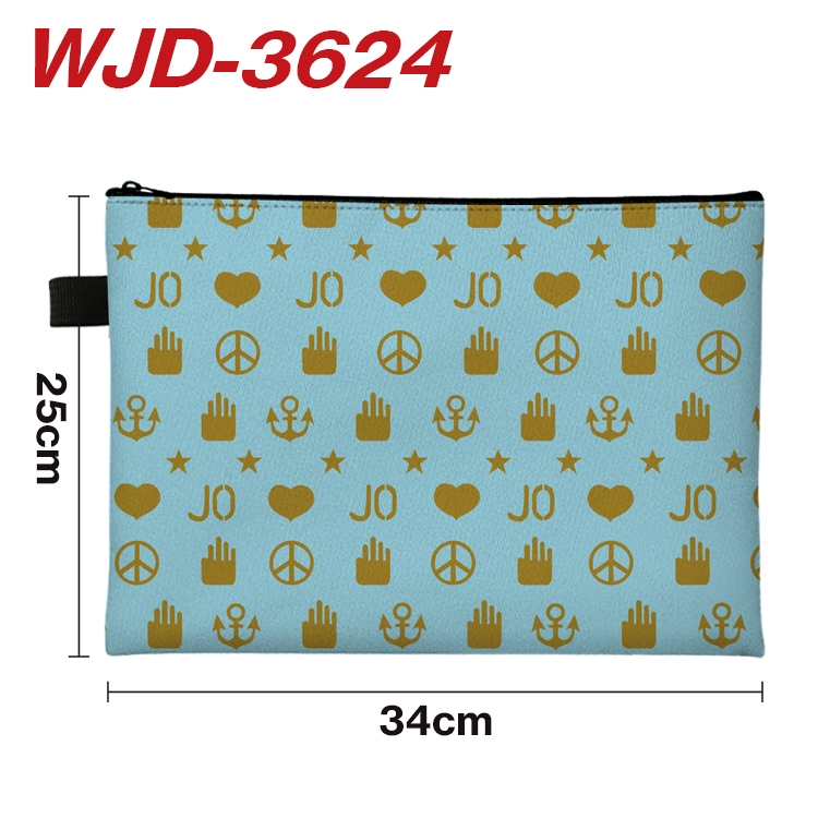 JoJos Bizarre Adventure Anime Peripheral Full Color A4 File Bag 34x25cm WJD-3624