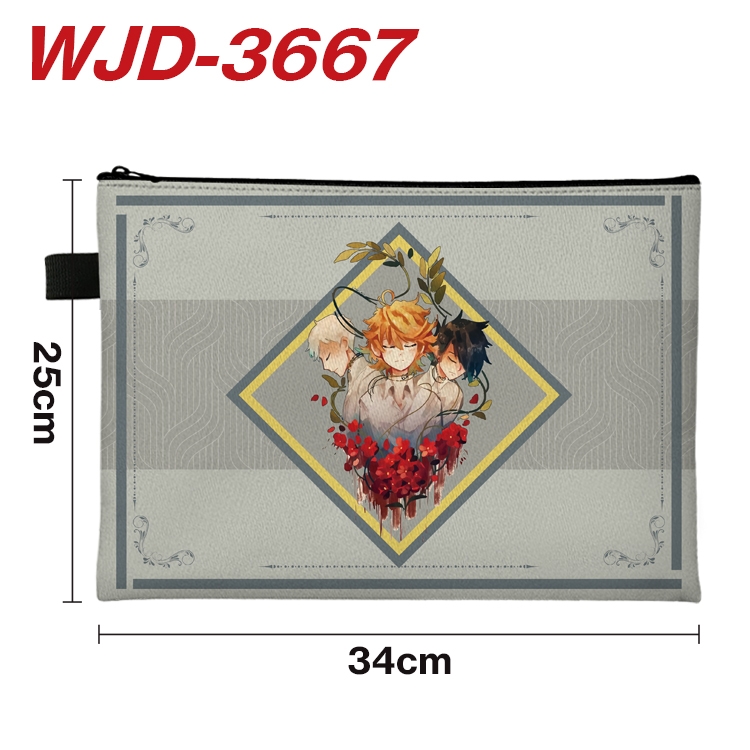 The Promised Neverla Anime Peripheral Full Color A4 File Bag 34x25cm WJD-3667
