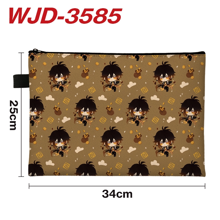 Genshin Impact Anime Peripheral Full Color A4 File Bag 34x25cm WJD-3585