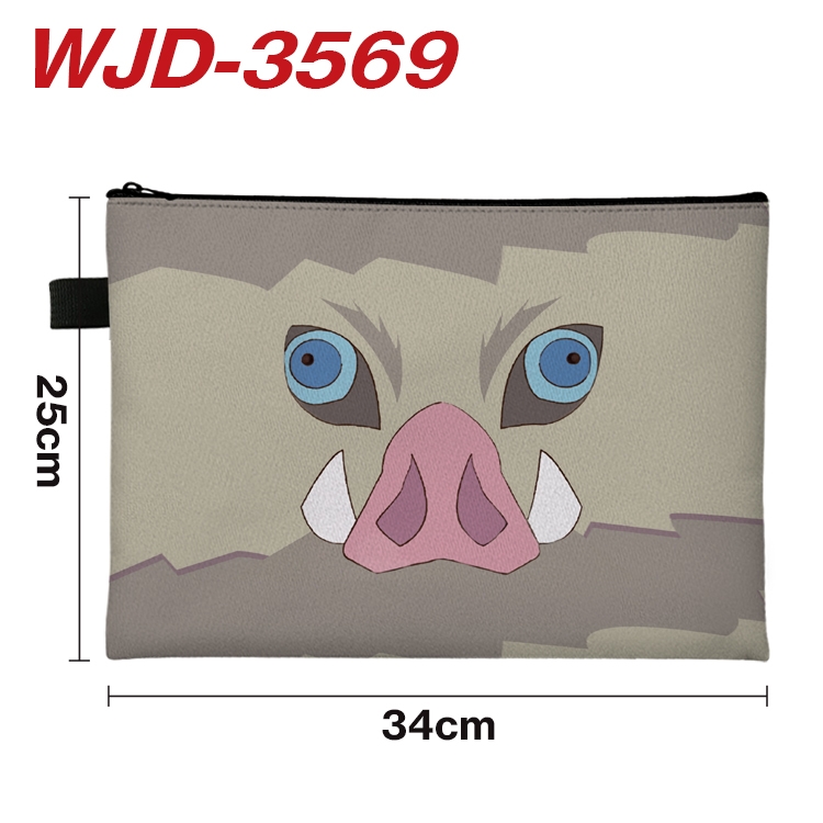 Demon Slayer Kimets Anime Peripheral Full Color A4 File Bag 34x25cm WJD-3569