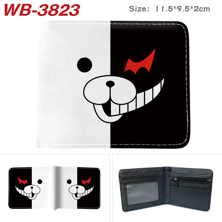 Dangan-Ronpa Anime color book two-fold leather wallet 11.5X9.5X2CM WB-3823A