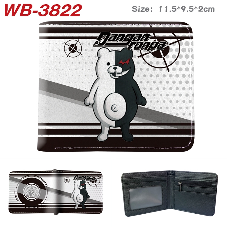 Dangan-Ronpa Anime color book two-fold leather wallet 11.5X9.5X2CM  WB-3822A