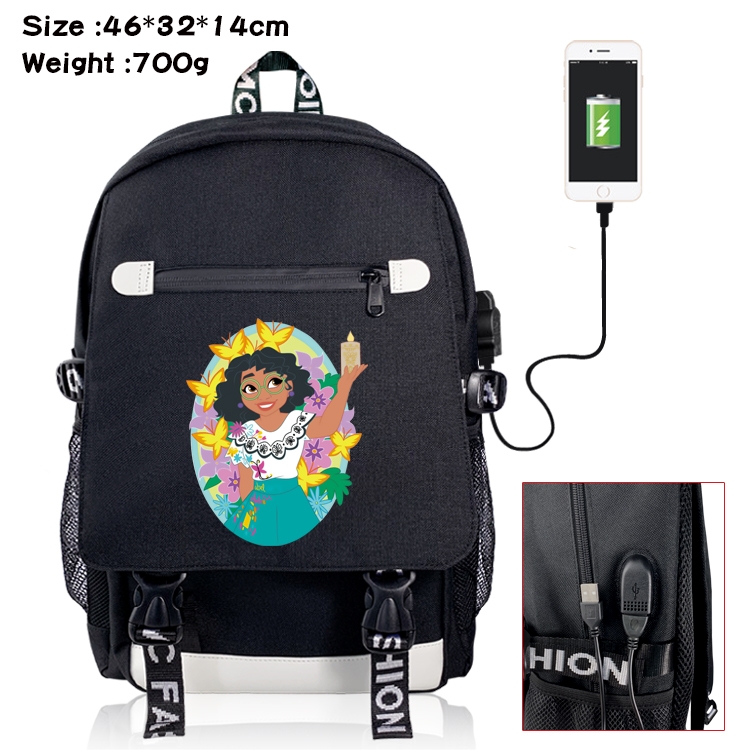 full house of magic Anime Nylon Flip Data Backpack Backpack 46X32X14CM