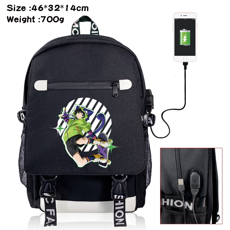 SK∞ Anime Nylon Flip Data Backpack Backpack 46X32X14CM