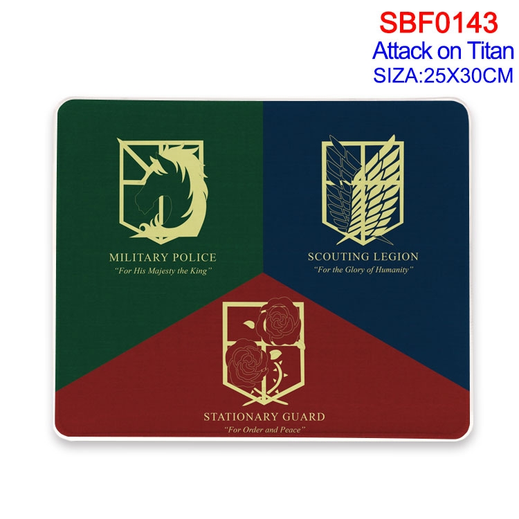 Shingeki no Kyojin Anime peripheral edge lock mouse pad 25X30CM SBF-143