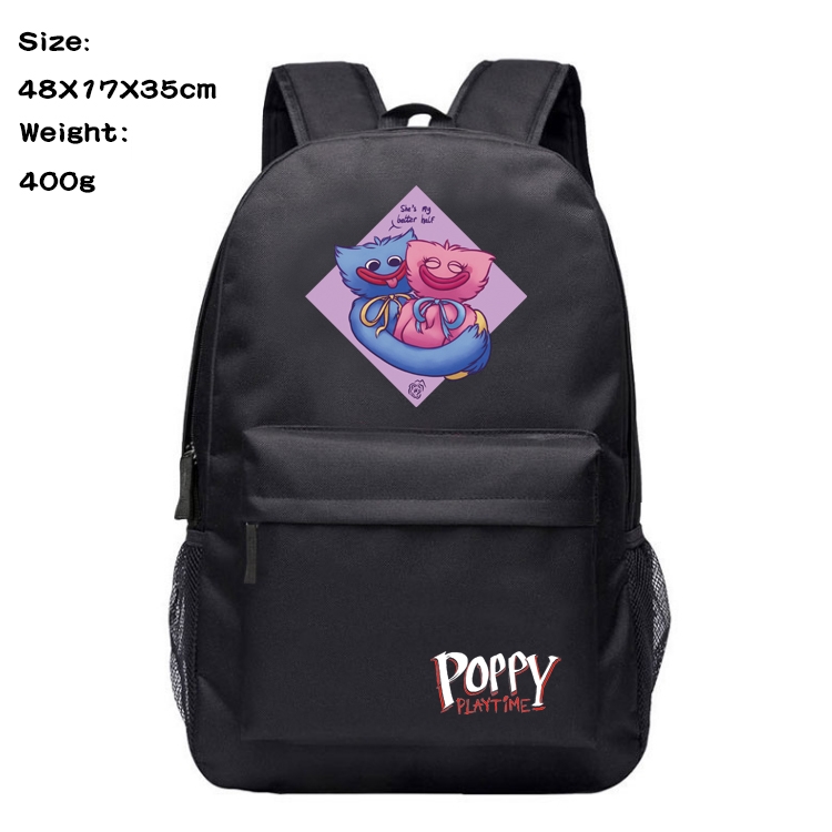poppy playtime Anime Oxford Canvas Backpack Student Schoolbag 48X17X35CM