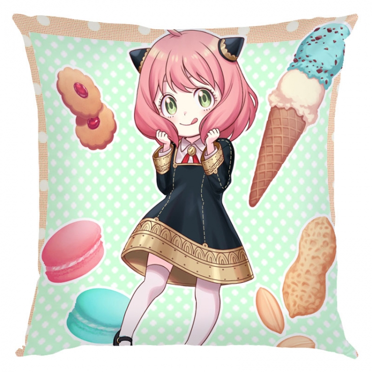 SPY×FAMILY Anime square full-color pillow cushion 45X45CM NO FILLING   J2-70
