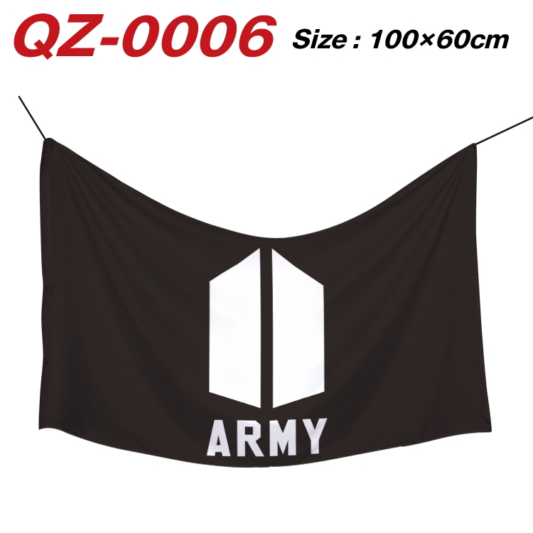BTS Full Color Watermark Printing Banner 100X60CM QZ-0006