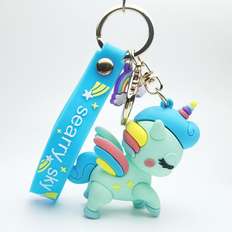 rainbow horse Cartoon Peripherals Car Keychain Bag Ornament Pendant price for 5 pcs