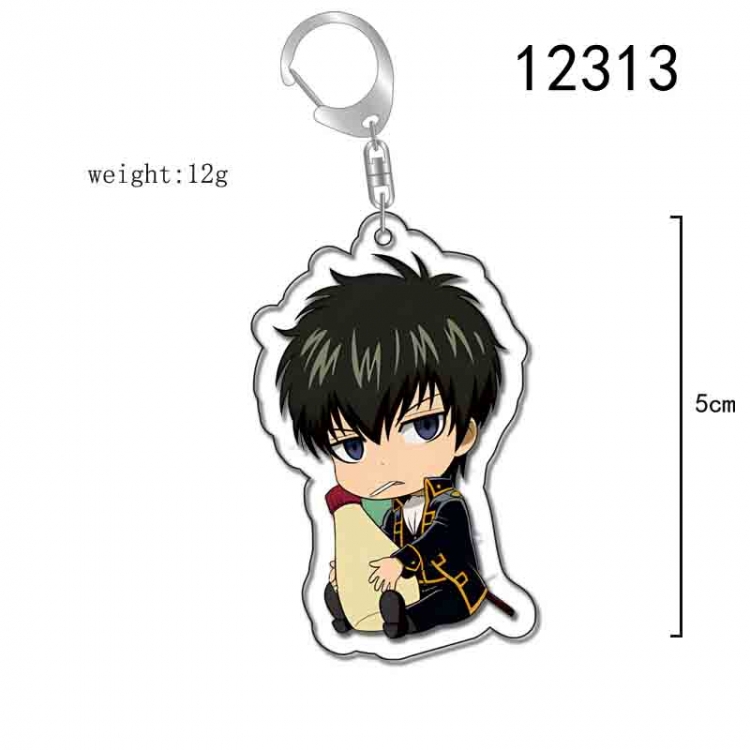 Gintama Anime Acrylic Keychain Charm  price for 5 pcs 12313