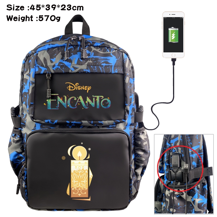 full house of magic Anime Waterproof Nylon Camouflage Backpack School Bag 45X39X23CM