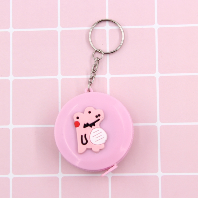 Dinosaur Cartoon keychain automatic retractable mini tape measure small tape measure 1.5m scale price for 10 pcs