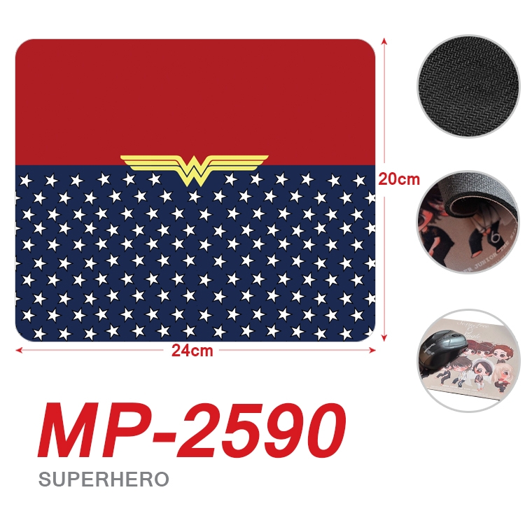 Superhero film and television Full Color Printing Mouse Pad Unlocked 20X24cm price for 5 pcs MP-2590